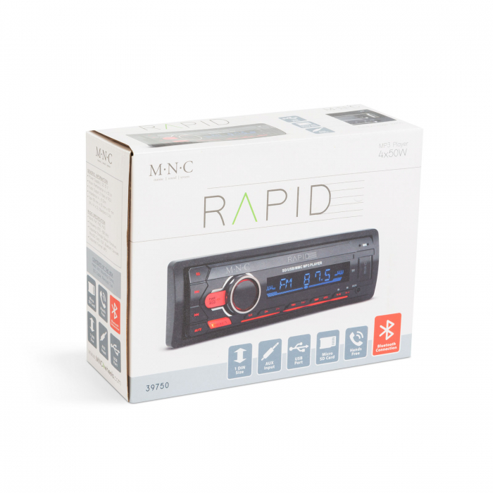 Player auto radio cu multimedia si bluetooth - 1 DIN - 4 x 50 W - BT - MP3 - AUX - SD - USB - „Rapid” [5]