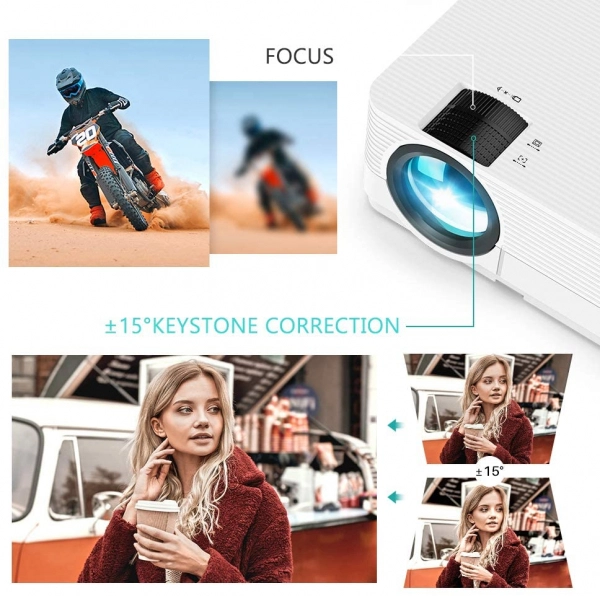 Videoproiector Vankyo Leisure 470 Bass Edition, Wifi, 4000 Lumeni, LED, HDMI, AV, VGA, USB, SD,Conectare telefon, Telecomanda [8]