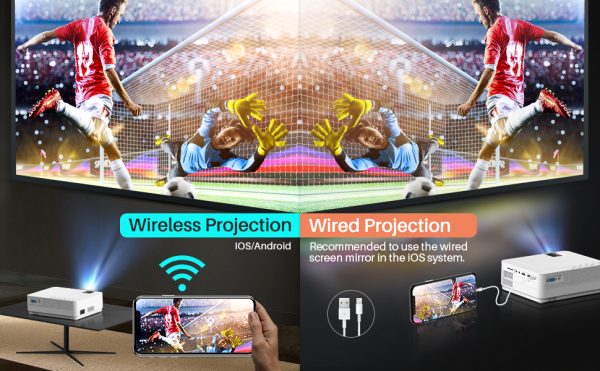 Videoproiector Vankyo Leisure 470 Bass Edition, Wifi, 4000 Lumeni, LED, HDMI, AV, VGA, USB, SD,Conectare telefon, Telecomanda [2]