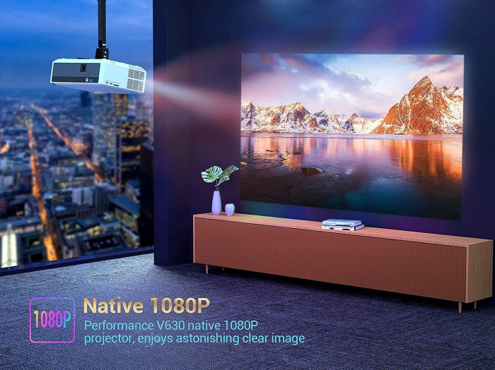 Videoproiector VANKYO Performance V630, 6000 Lumeni, Native 1080p, LED, HDMI, VGA, AV, USB, Geanta de transport, Telecomanda, Cablu HDMI [7]