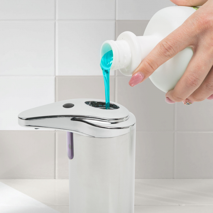 Dozator automat de săpun lichid - 220 ml- stand alone, cu baterie, crom lucios - Vog und Arths - [4]