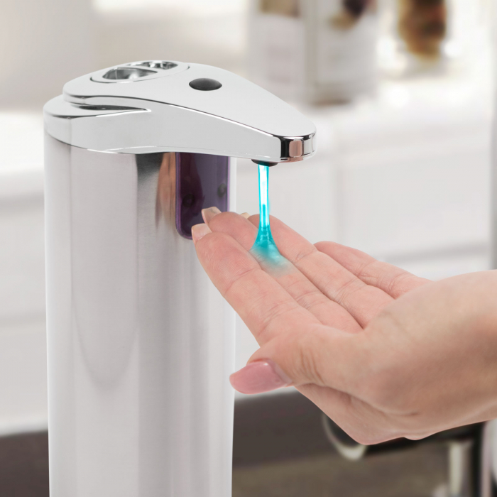 Dozator automat de săpun lichid - 220 ml- stand alone, cu baterie, crom lucios - Vog und Arths - [2]