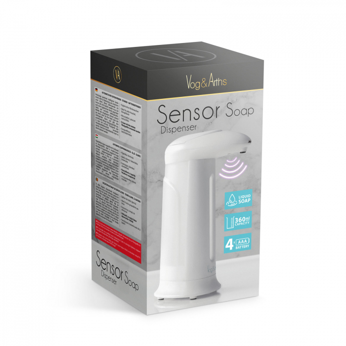 Vog und Arths - Dozator automat de săpun lichid - 360 ml - stand alone, cu baterie - alb [5]