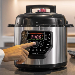 Friteuze - Multicooker cu gatire la presiune Cecotec GM H, 1000 W, 6 L, 19 de programe, Vas antiadeziv detasabil