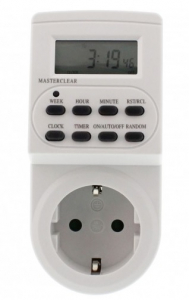 Prize cu temporizare - Priza programabila digitala Well TIMER-DIG-10-WL, 16A / 3600W
