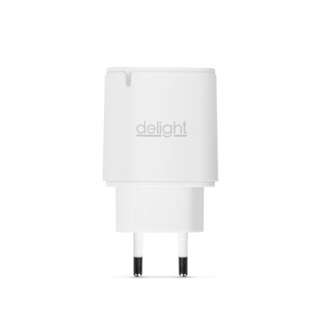 Incarcator rapid telefon cu mufa Type-C - încărcător rapid, PD20W - alb - DELIGHT [2]