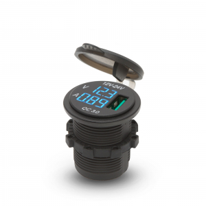 Adaptoare USB bricheta - Adaptor USB cu montare în locul brichetei cu voltmetru