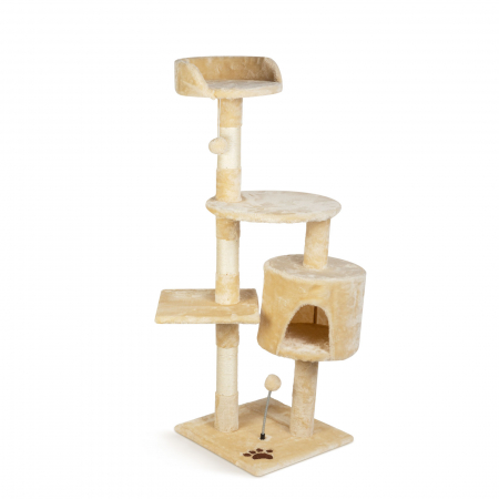 Pet Shop&Zoo - Sisal ansamblu de joacă pentru pisica - 40 x 40 x 116 cm