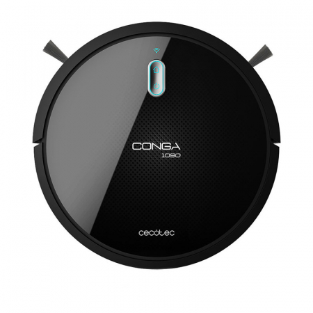 Aspiratoare cu acumulatori - Aspirator robot 4 in 1 Conga 1090 Connected, Control aplicatie, 1400Pa, autonomie 160 minute, rezervor lichide si praf, functie mop