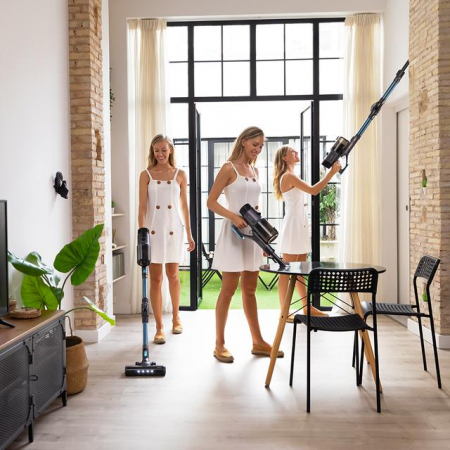 Aspirator vertical 3 in 1 Cecotec Conga RockStar 890 Advance ErgoFlex, Putere 480W, 37V Li-Ion, 2 perii, 30kPa, Autonomie 100minute [6]