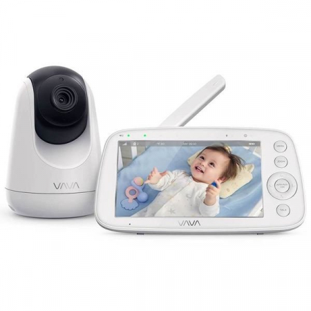 Monitorizare audio video bebelusi - Baby Monitor Video pentru bebelusi VAVA VA-IH006, Display 5 inch, Raza 300 m, 720P, Night Vision, Alarma, Temperatura, Unghi larg, Zomm, Control directional