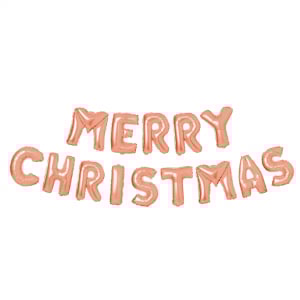Decoratiuni Craciun - Balon de Crăciun \"Merry Christmas” - auriu rosé