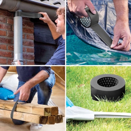 Bandă adezivă întărită cu material BISON Power Repair - neagră - 10 m [1]