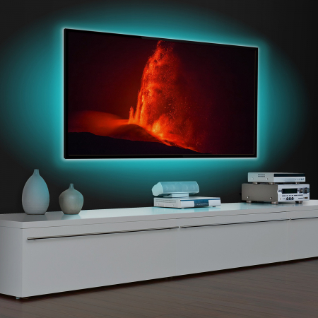 Kit banda LED / banda LED - Bandă LED SMART - pentru iluminare ambientala fundal TV, 24”-38”