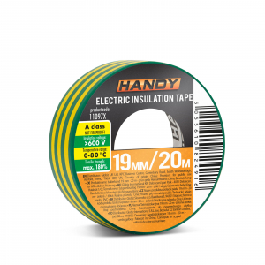 Banda izolatoare- 19 mm x 20 m - Galben/Verde | 10 bucati set [2]