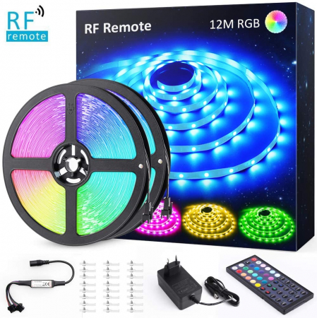 Banda LED RGB Novostela 12m, 360 Leduri, Telecomanda RF cu 44 butoane [1]