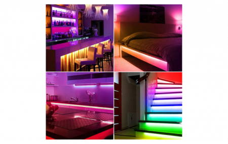 Banda LED Smart Gosund SL2-C WiFi, 5 metri, Sincronizare muzica, Alexa, Google Asistant [4]