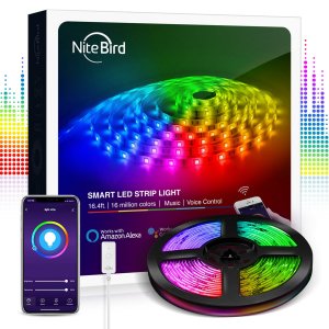 Banda LED Smart NiteBird SL1 WiFi, USB, 2.8 metri, control aplicatie, 8 moduri iluminare | NiteBird [0]