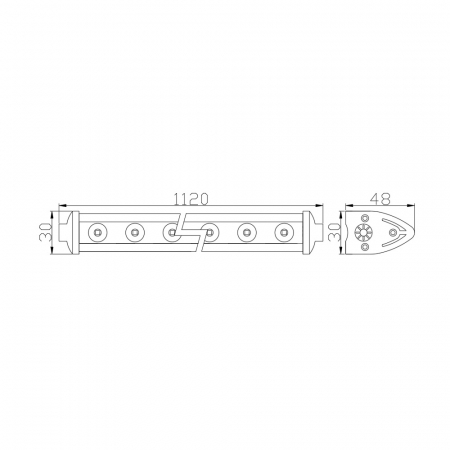 Bara Led Auto Off Road - 126W - 42 SMD LED 1120 x 30 x 48 mm [5]