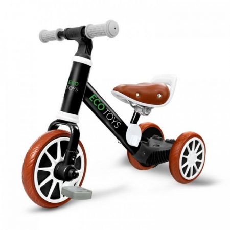 Biciclete copii - Bicicleta de echilibru 3 in 1 cu pedale pentru copii Ecotoys LC-V1322 - Negru