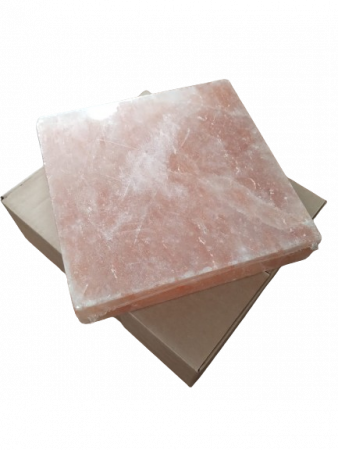 Gatit traditional - Blat pentru gatit din bloc sare de Himalaya 20x20x3.5 cm in cutie de carton