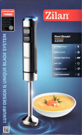 Blender-mixer vertical ZLN3994, 850W, 2 viteze, functie turbo, inox - Zilan [3]