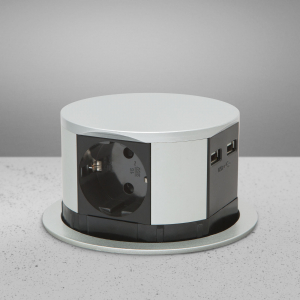 Bloc multipriza incorporabil in blat/ birou, 3 prize, 2 x USB, cablu 1.5M [1]