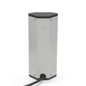 Bloc multiprize incorprabil, de colţ, rabatabil + 2x USB, 2,1A, cablu 1.5 m - argintiu metalic [2]