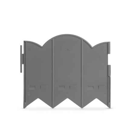 Infrumusetare gradina - Set bordură de grădină / gard - 20 x 17,5 cm - gri - 12 buc / pachet