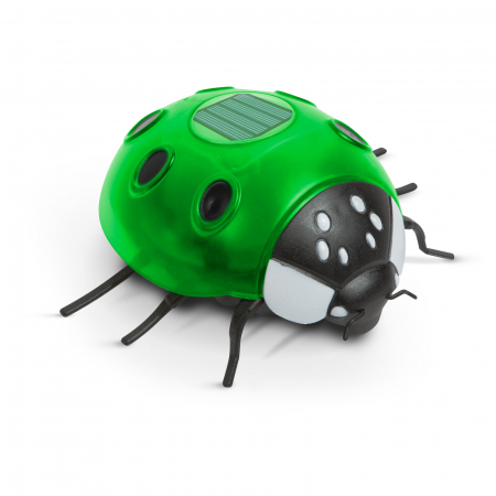 Lampi solare gradina LED - Lampa solara de gradina model buburuza solara - verde - 14,5 x 12 x 6 cm - 6 LED-uri alb cald