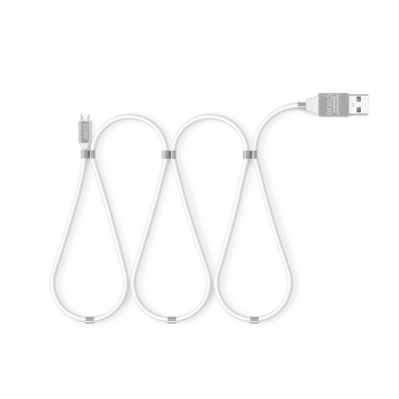 Cablu de date magnetice - MicroUSB - 2A - alb [2]