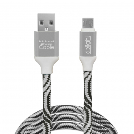 Delight - Cablu de date – Micro USB, înveliş siliconic, 4 culori, 2 m [4]