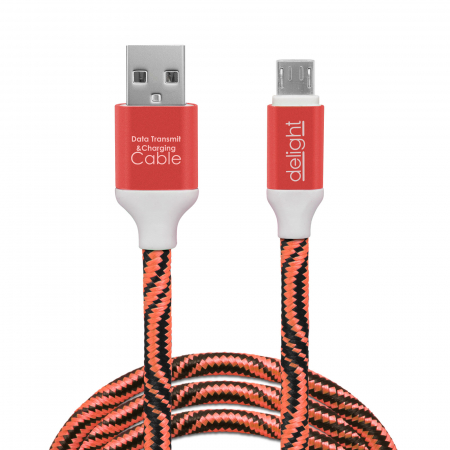 Delight - Cablu de date – Micro USB, înveliş siliconic, 4 culori, 2 m [3]