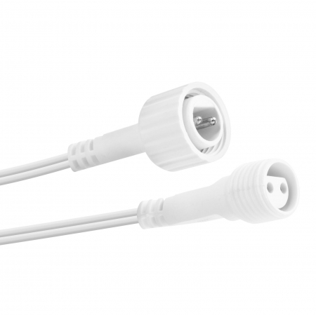 Instalatii luminoase de Craciun - Cablu prelungitor pentru șirurile luminoase LED - IP44 - 5 m - alb