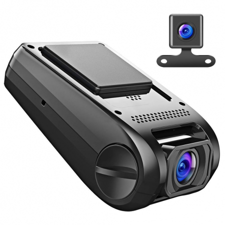Camere auto - Camera auto DVR fata spate Apeman C550, Full HD, Unghi 170 grade, Detector miscare, WDR, G-Sensor, Mod parcare, Filmare bucla