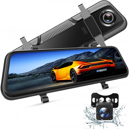 Camere auto - Camera auto DVR Dubla Oglinda VanTop H609, FullHD, Bord si Spate, Touch-Screen, Unghi 170 grade, G Senzor, Display 10 IPS