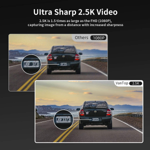 Camera auto DVR Dubla Oglinda VanTop H610, 2.5K, Bord si Spate, Touch-Screen, Unghi 160 grade, Senzor Sony IMX 335, G Senzor, Display 10 IPS [4]