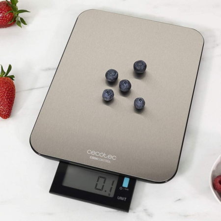 Cantar bucatarie Cecotec Smart Cook Control 9000, Inox, 10kg,  rezistent apa, masurare solide si lichide [3]