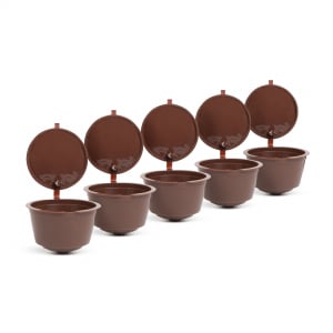 Capsule preparare cafea - Set 5 capsule de cafea reaincarcabile compatibile Dolce Gusto