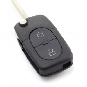 CARGUARD - Audi - carcasă cheie tip briceag cu 2+1 butoane (1 buton de panică) și baterie 1616 [6]