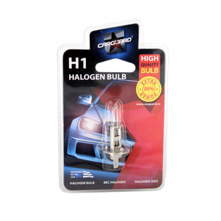 Becuri Halogen - CARGUARD - Bec halogen H1, 55W, +30% intensitate