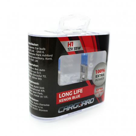 CARGUARD - Set de 2 becuri Halogen H1 +100% Intensitate - LONG LIFE [3]