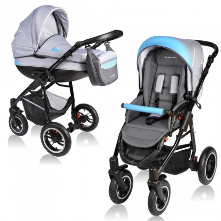 Carucioare copii - Carucior VESSANTI Crooner 2 in 1 - Blue/Gray