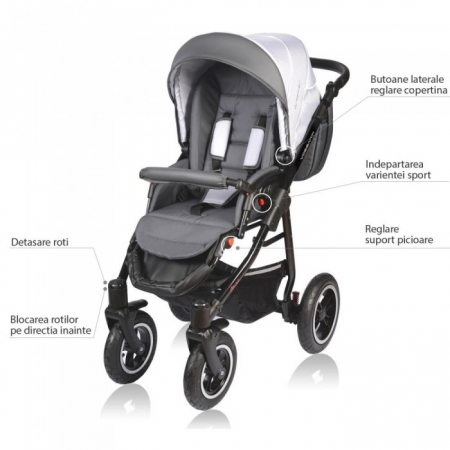 Carucior VESSANTI Crooner 2 in 1 - Gray [5]