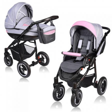 Carucioare copii - Carucior VESSANTI Crooner 2 in 1 - Pink/Gray