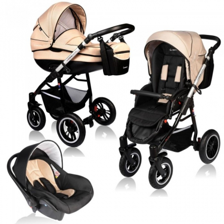 Carucioare copii - Carucior VESSANTI Crooner Prestige 3 in 1 - Cream
