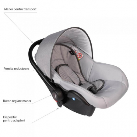 Carucior VESSANTI Crooner Prestige 3 in 1 - Light Gray [14]