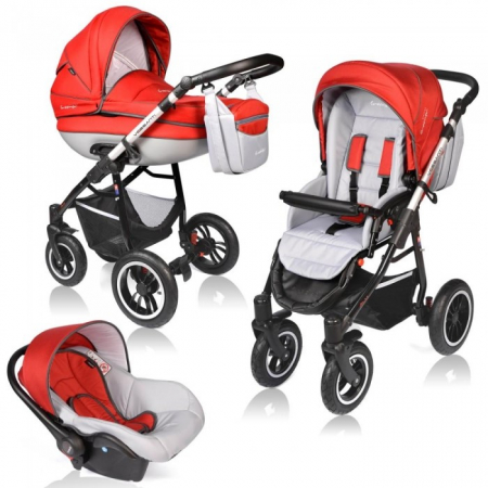 Carucioare copii - Carucior VESSANTI Crooner Prestige 3 in 1 - Red