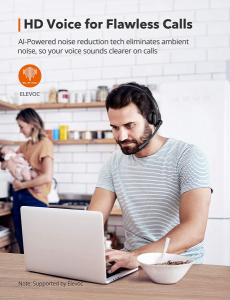 Casti wifi TaoTronics TT-BH041, Microfon, AI Noise Cancelling, Call Center, Bluetooth 5.0, functionare 34 ore [6]