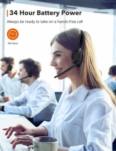 Casti wifi TaoTronics TT-BH041, Microfon, AI Noise Cancelling, Call Center, Bluetooth 5.0, functionare 34 ore [1]